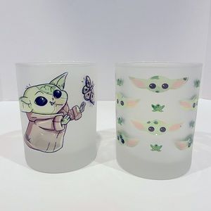 Pair of Grogu Cool Frosted  Glasses “Star Wars” Mandalorian